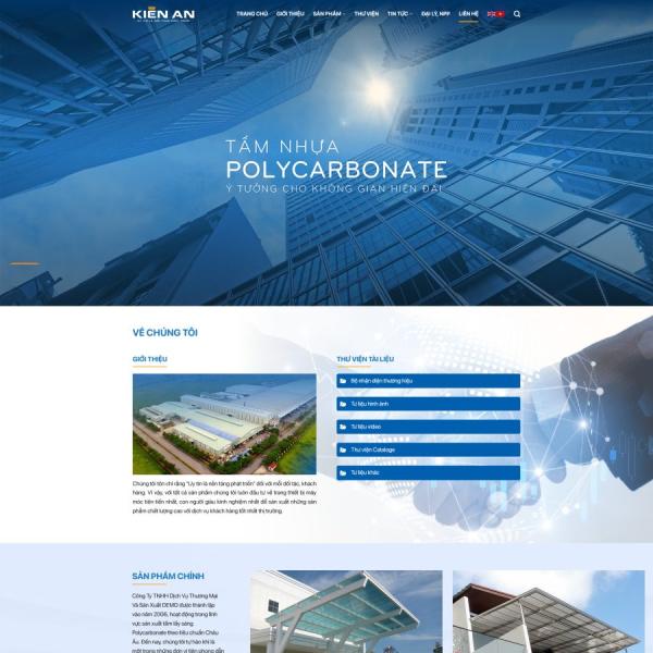 Theme WordPress công ty bán tấm lợp poly