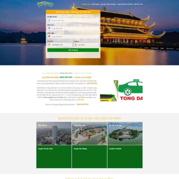 Theme WordPress dịch vụ taxi