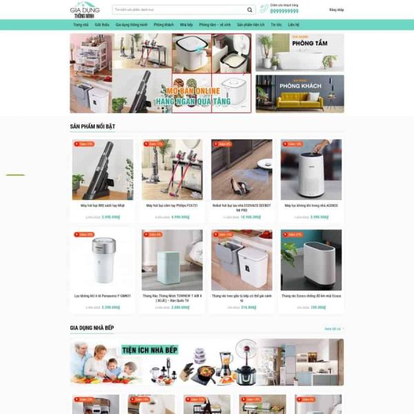 Theme WordPress bán hàng gia dụng 01