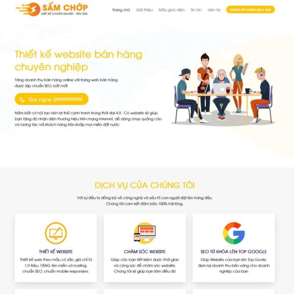 Theme WordPress công ty thiết kế web 7