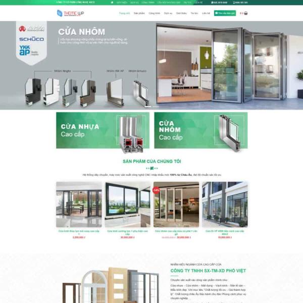 Theme WordPress cửa nhôm kính cửa lùa