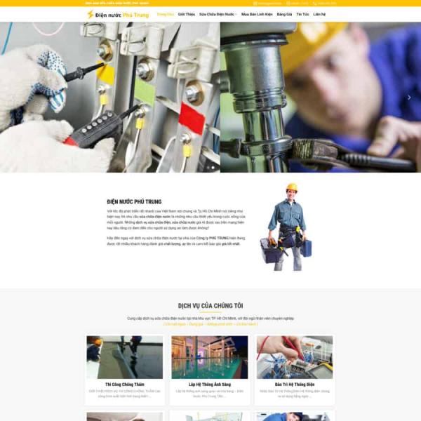 Theme WordPress dịch vụ điện nước