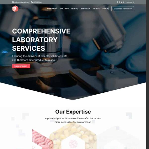 Theme WordPress phòng lab