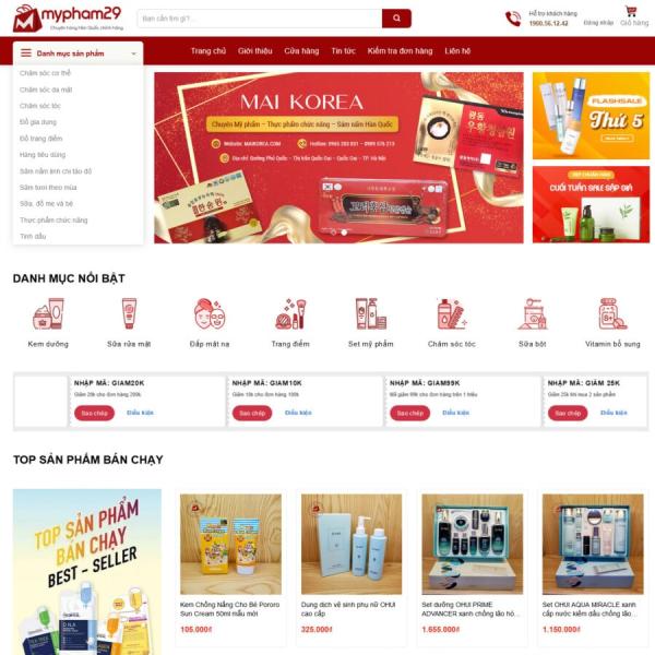 Theme WordPress shop mỹ phẩm 20