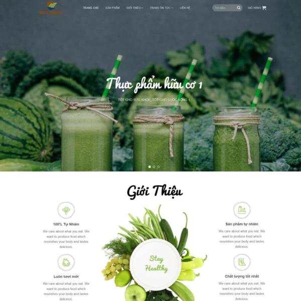 Theme WordPress thực phẩm hữu cơ