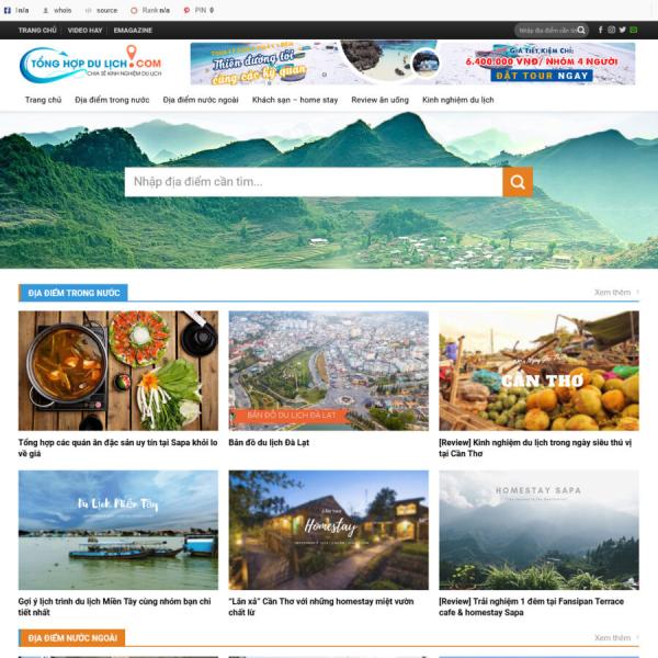 Theme WordPress tin tức 11 – review du lịch