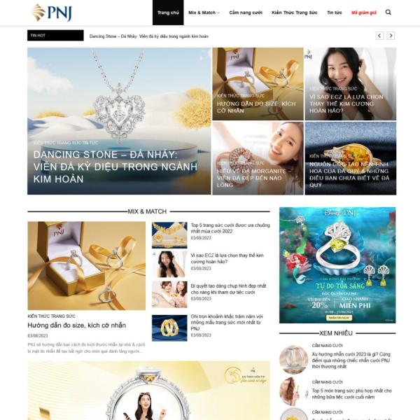 Theme WordPress tin tức trang sức thời trang 24