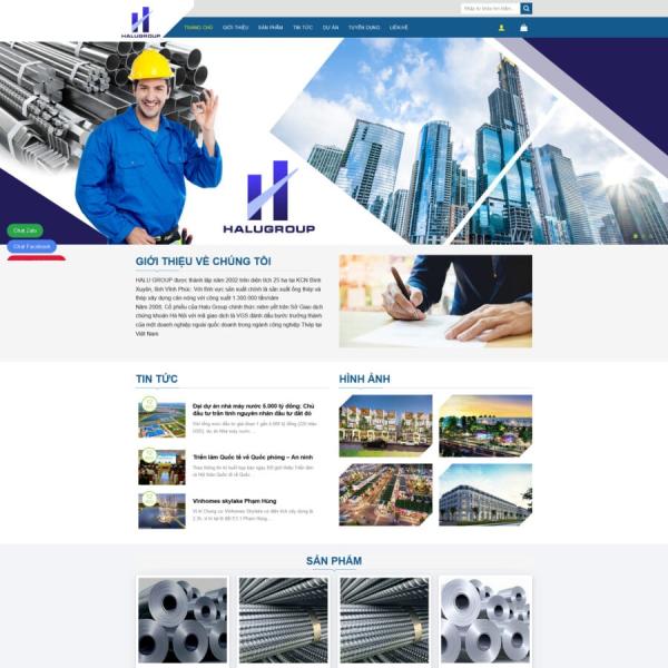 Theme WordPress giới thiệu công ty thép, vlxd