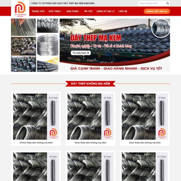 Theme WordPress công ty sắt thép