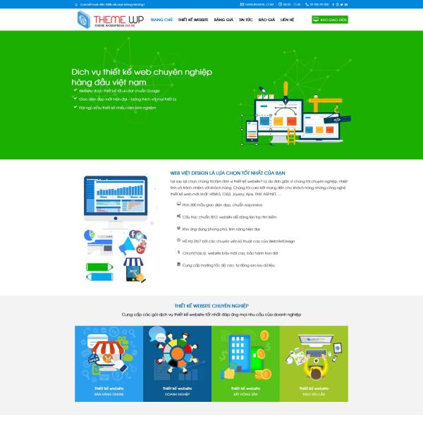 Theme WordPress công ty thiết kế website đẹp mắt chuẩn SEO