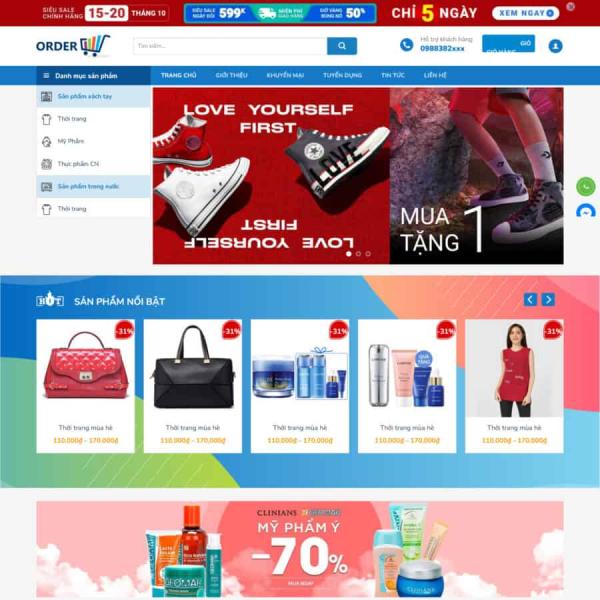 Theme WordPress bán thời trang mỹ phẩm 11
