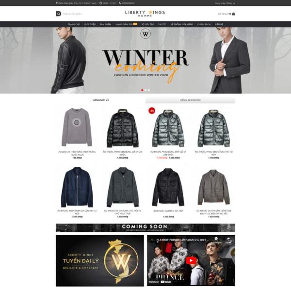 Theme WordPress thời trang nam 1