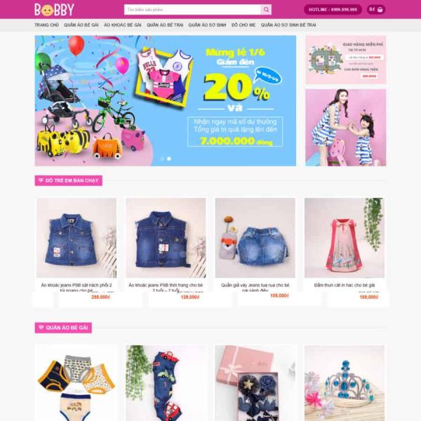 Theme WordPress thời trang trẻ em