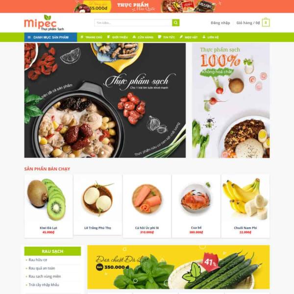 Theme WordPress bán thực phẩm 11