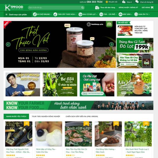 Theme WordPress thực phẩm nông sản 5