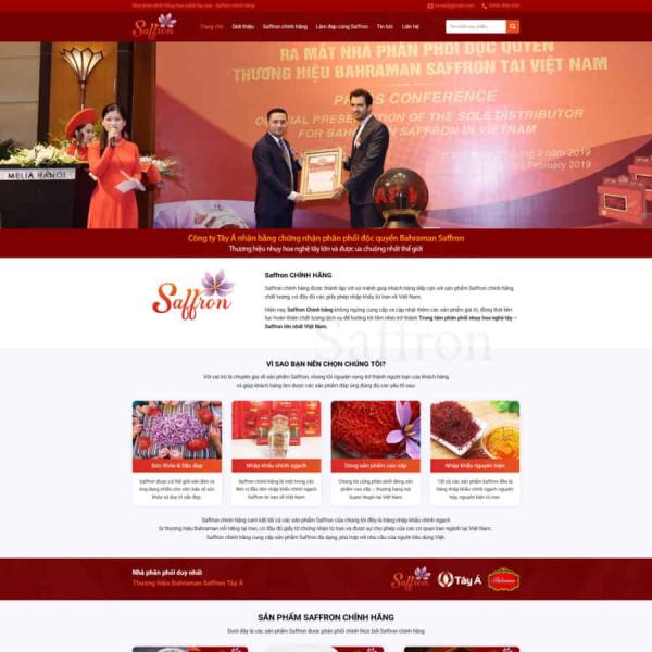 Theme WordPress shop bán nhụy hoa nghệ tây