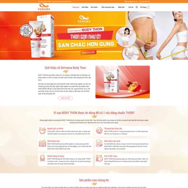 Theme WordPress thực phẩm chức năng đẹp, chuẩn SEO