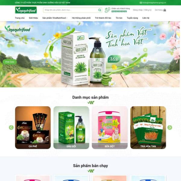 Theme WordPress thực phẩm chức năng 1