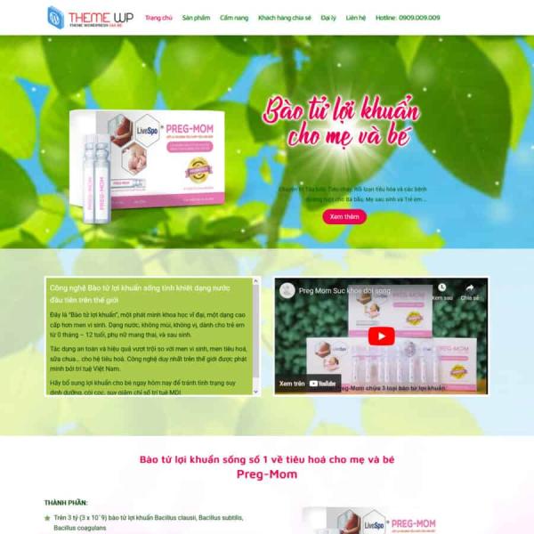 Theme WordPress bán hàng thực phẩm chức năng