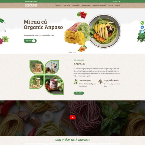 Theme WordPress thực phẩm chức năng rau củ