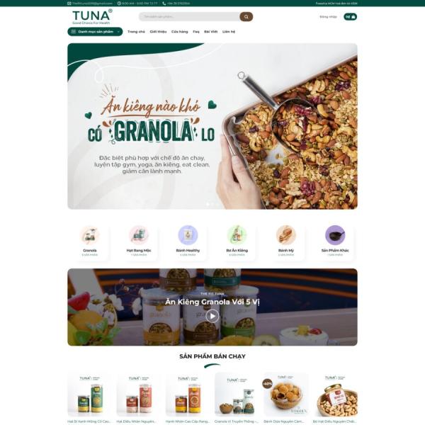 Theme WordPress bán thực phẩm sạch 1