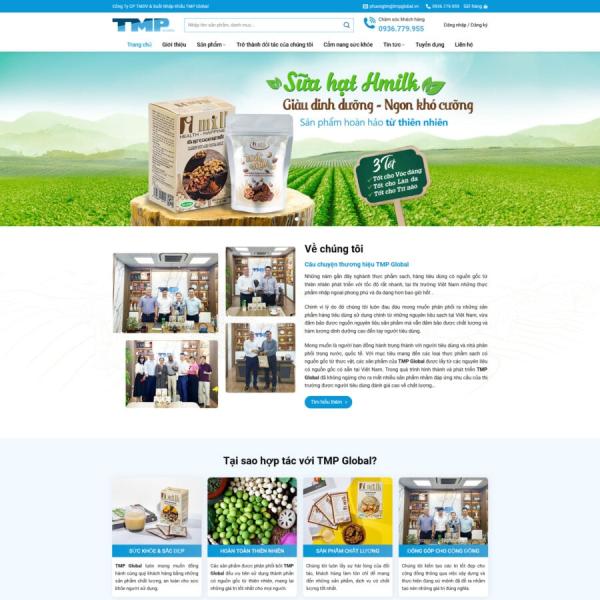 Theme WordPress thực phẩm sữa ngủ cóc