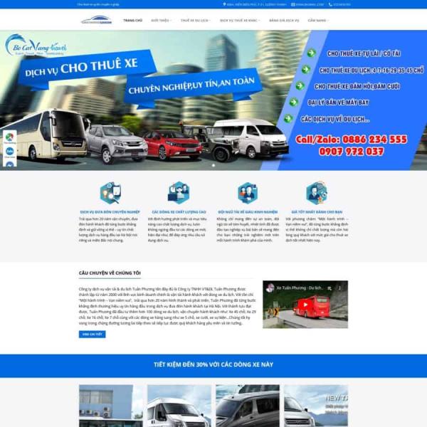 Theme WordPress cho thuê xe du lịch