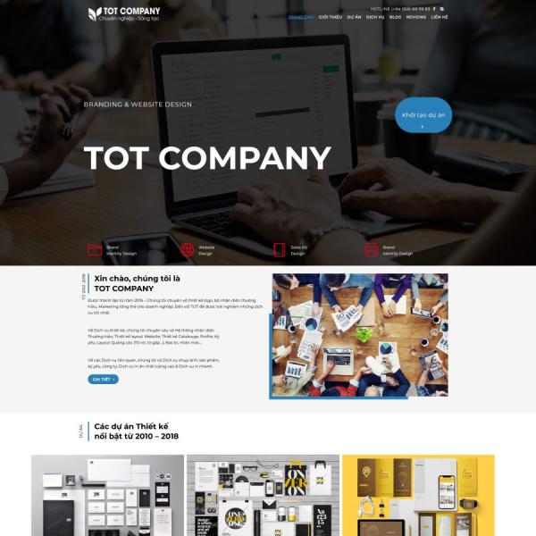 Theme WordPress công ty thiết kế, maketing