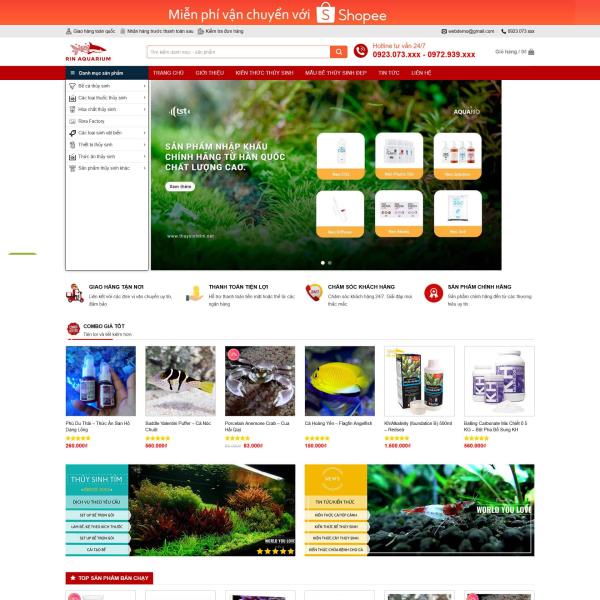 Theme WordPress thủy sinh
