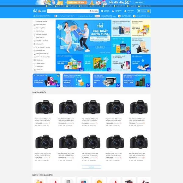 Theme WordPress bán hàng giống tiki