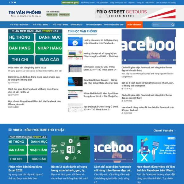 Theme WordPress tin tức tin học văn phòng