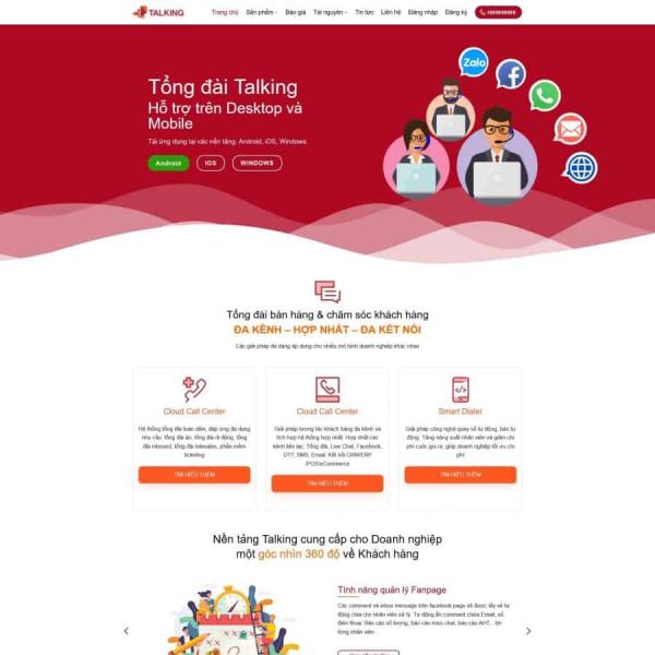 Theme WordPress tổng đài