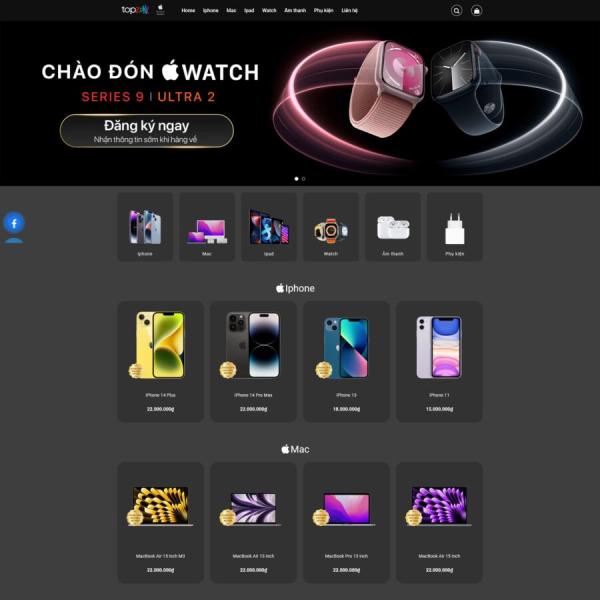 Theme WordPress bán điện thoại giống topzone