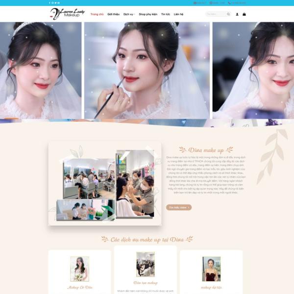 Theme WordPress dạy trang điểm makeup cô dâu