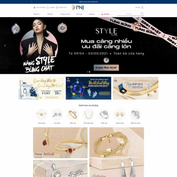 Theme WordPress bán trang sức