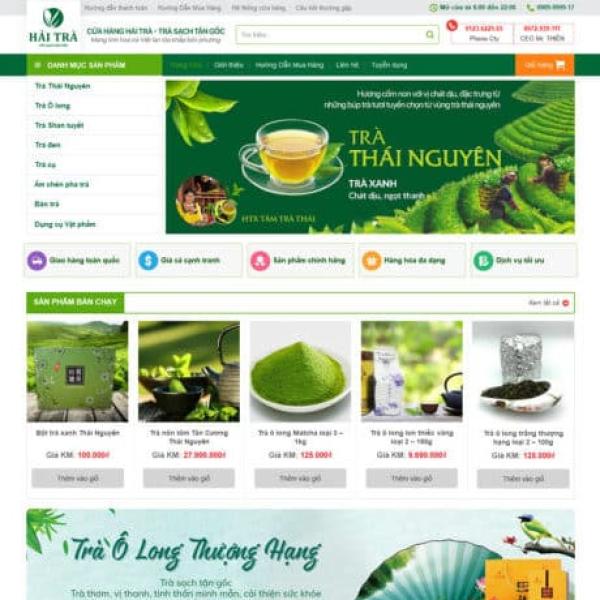 Theme WordPress trà xanh 4