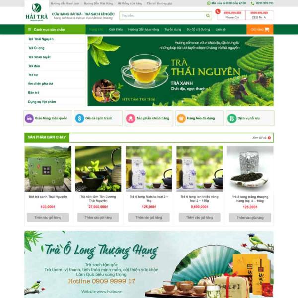 Theme WordPress bán trà xanh