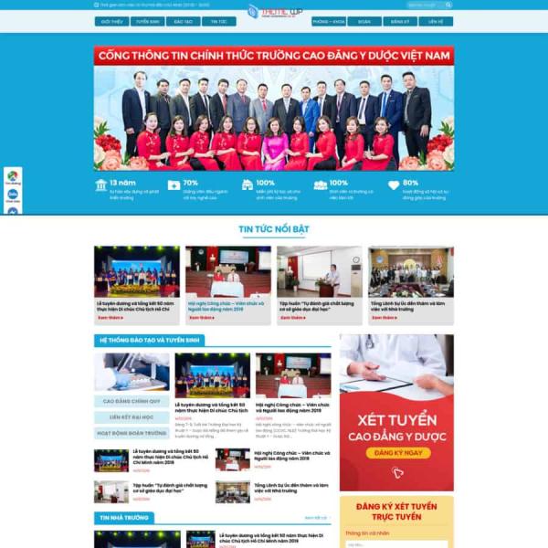 Theme WordPress web trường học y dược