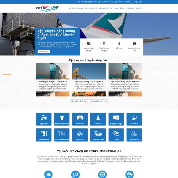 Theme WordPress dịch vụ vận chuyển úc