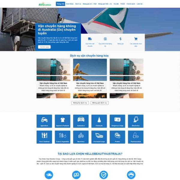 Theme WordPress dịch vụ vận chuyển úc