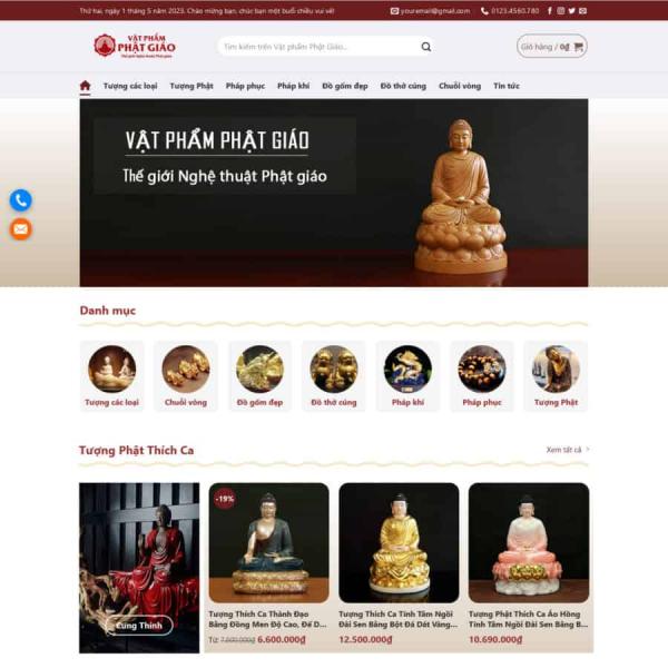 Theme WordPress vật phẩm phật giáo