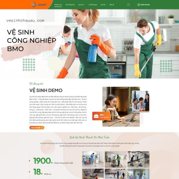 Theme WordPress dịch vụ vệ sinh công nghiệp 1