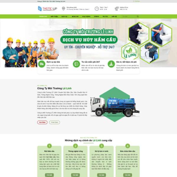 Theme WordPress dịch vụ hút hầm cầu bể phốt