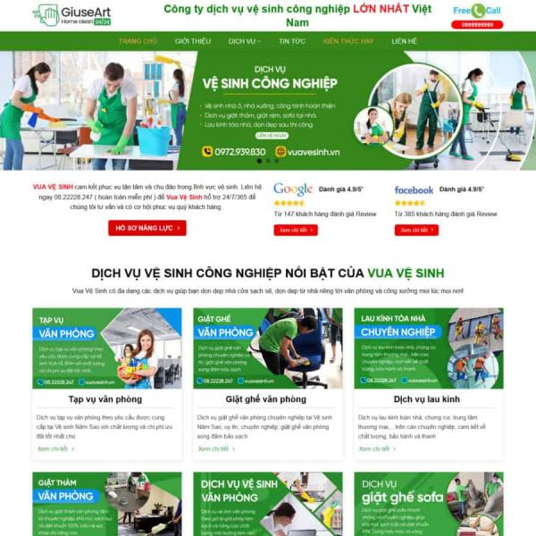 Theme WordPress vệ sinh công nghiệp