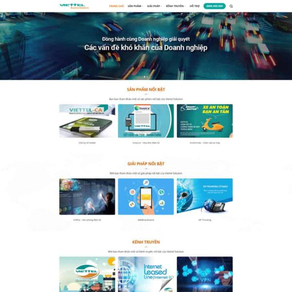 Theme WordPress viển thông viettel