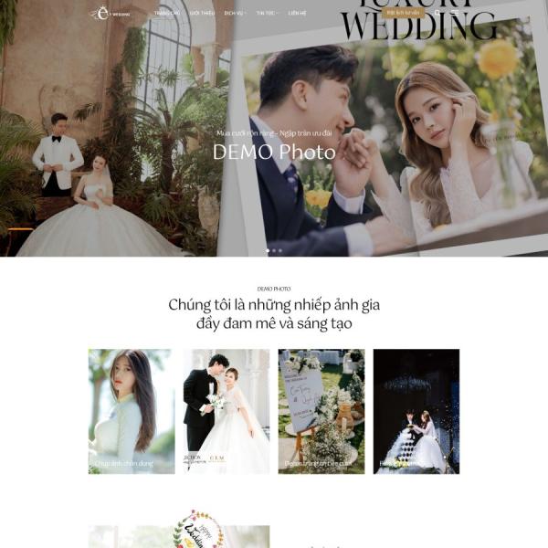 Theme WordPress web studio áo cưới đẹp