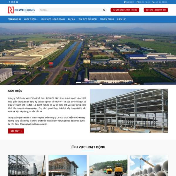 Theme WordPress công ty xây dựng 1