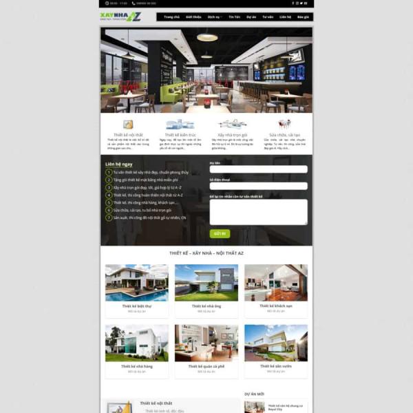 Theme WordPress công ty xây dựng kiến trúc