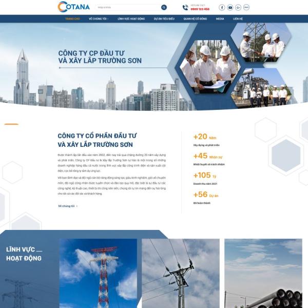 Theme WordPress xây dựng xây lắp cầu đường