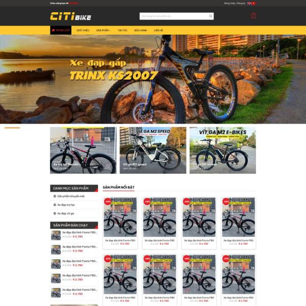Theme WordPress bán xe đạp 3